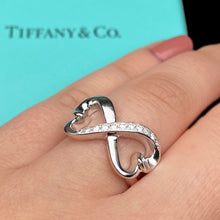 Tiffany & Co Double Heart Ring | Silver w Diamonds